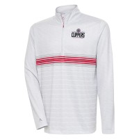 Кофта на короткой молнии LA Clippers Antigua Bullseye - Heather Gray/Red