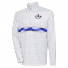 Кофта на короткой молнии LA Clippers Antigua Bullseye - Heather Gray/Royal