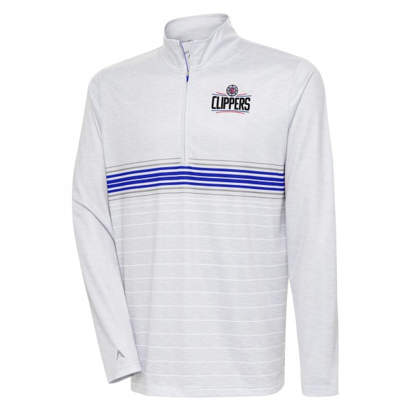 Кофта на короткой молнии LA Clippers Antigua Bullseye - Heather Gray/Royal
