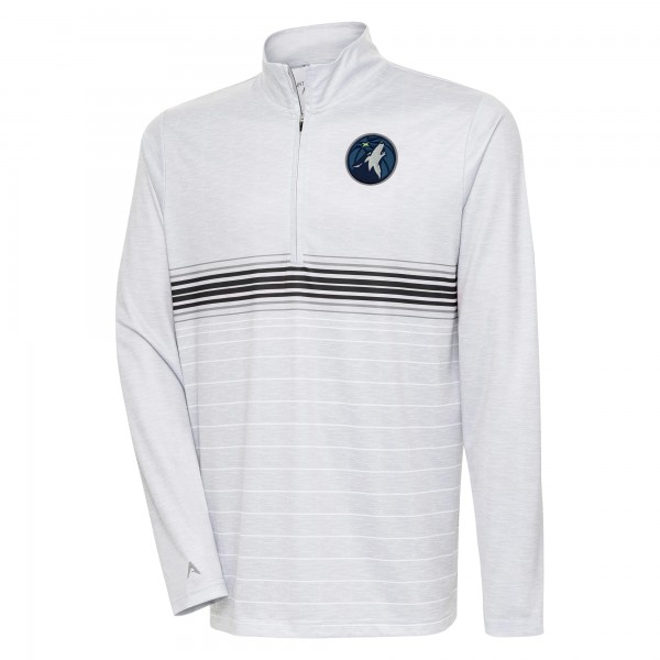Кофта на короткой молнии Minnesota Timberwolves Antigua Bullseye - Heather Gray/Black