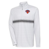 Кофта на короткой молнии New York Knicks Antigua Bullseye - Heather Gray/Black