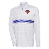 Кофта на короткой молнии New York Knicks Antigua Bullseye - Heather Gray/Royal
