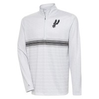 Кофта на короткой молнии San Antonio Spurs Antigua Bullseye - Heather Gray/Black