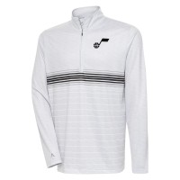 Кофта на короткой молнии Utah Jazz Antigua Bullseye - Heather Gray/Black