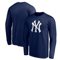 New York Yankees Navy Official Team Logo Long Sleeve T-Shirt