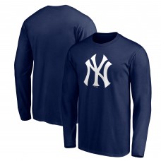 New York Yankees Navy Official Team Logo Long Sleeve T-Shirt