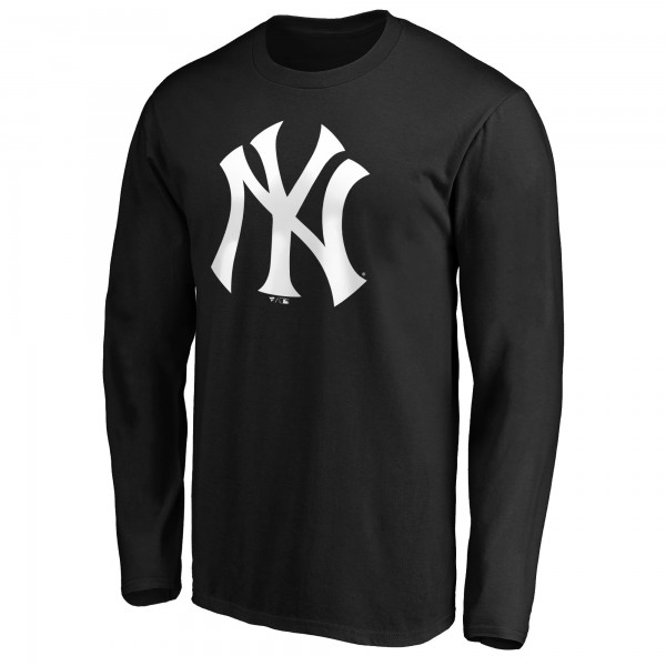 New York Yankees Black Official Team Logo Long Sleeve T-Shirt