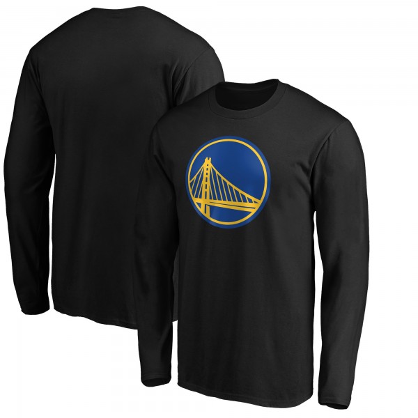 Golden State Warriors Black Primary Team Logo Long Sleeve T-Shirt