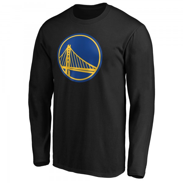 Golden State Warriors Black Primary Team Logo Long Sleeve T-Shirt