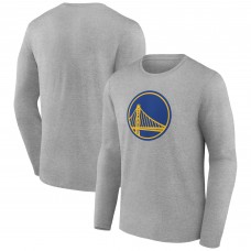 Golden State Warriors Gray Primary Team Logo Long Sleeve T-Shirt
