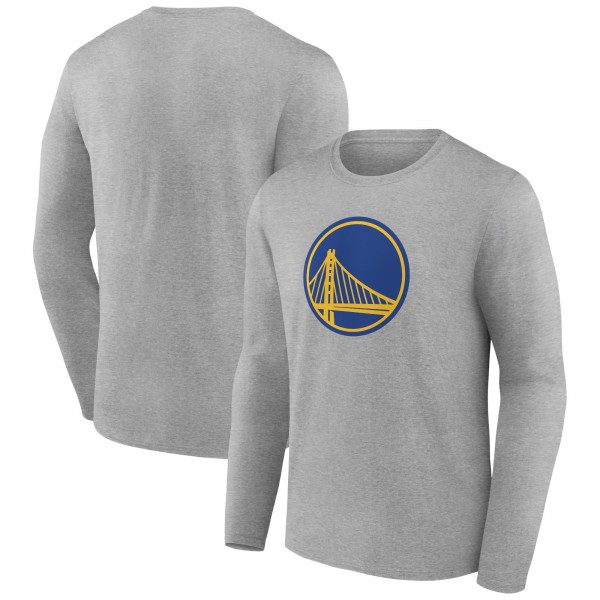 Golden State Warriors Gray Primary Team Logo Long Sleeve T-Shirt
