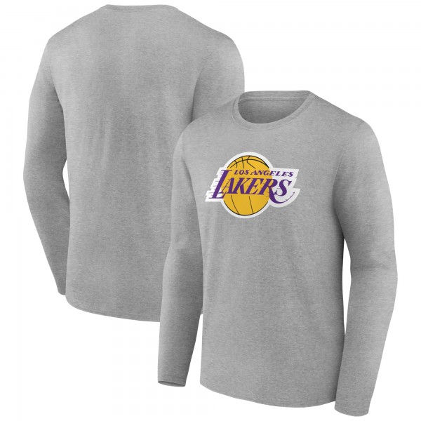 Футболка с длинным рукавом Los Angeles Lakers Primary Team Logo - Gray