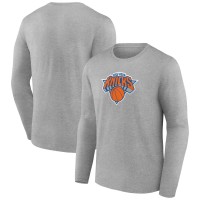 Футболка с длинным рукавом New York Knicks Primary Team Logo - Gray