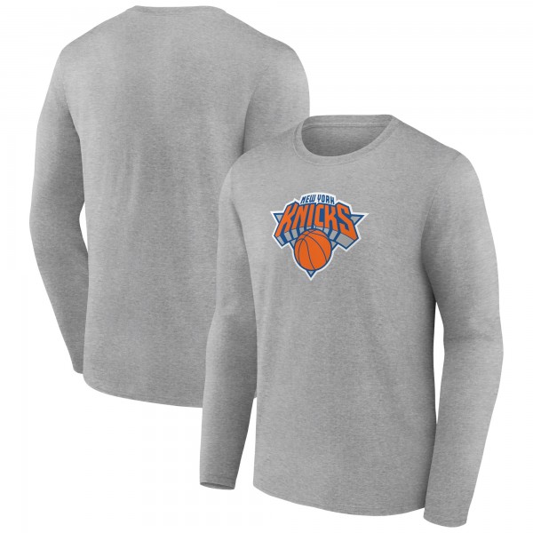 Футболка с длинным рукавом New York Knicks Primary Team Logo - Gray
