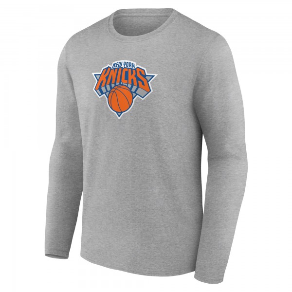 Футболка с длинным рукавом New York Knicks Primary Team Logo - Gray