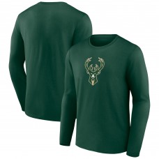 Футболка с длинным рукавом Milwaukee Bucks Primary Team Logo - Hunter Green