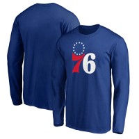 Philadelphia 76ers Royal Primary Team Logo Long Sleeve T-Shirt