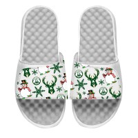 Шлепки Milwaukee Bucks ISlide Holiday Pattern - White