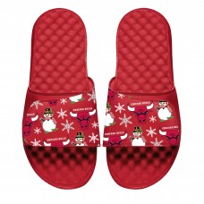 Chicago Bulls ISlide Holiday Pattern Slide Sandals - Red