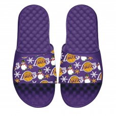 Шлепки Los Angeles Lakers ISlide Holiday Pattern - Purple