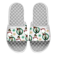 Шлепки Boston Celtics ISlide Youth Holiday Pattern - White