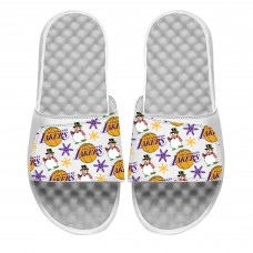 Шлепки Los Angeles Lakers ISlide Youth Holiday Pattern - White