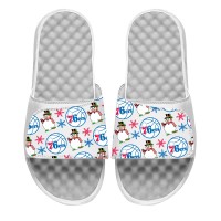 Шлепки Philadelphia 76ers ISlide Youth Holiday Pattern - White