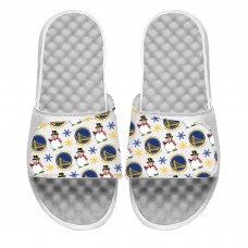 Шлепки Golden State Warriors ISlide Youth Holiday Pattern - White