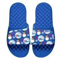 Шлепки Philadelphia 76ers ISlide Youth Holiday Pattern - Royal