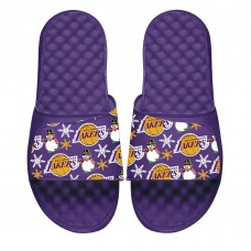 Шлепки Los Angeles Lakers ISlide Youth Holiday Pattern - Purple