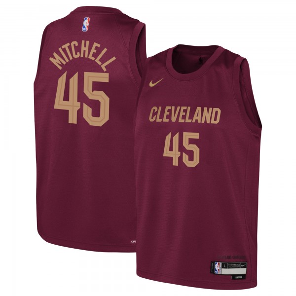 Игровая форма  Donovan Mitchell Cleveland Cavaliers Nike Youth 2022/23 Swingman - Icon Edition - Wine