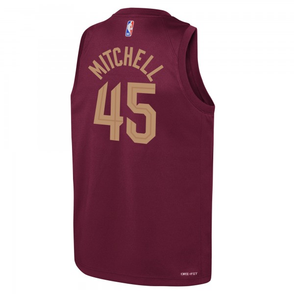 Игровая форма  Donovan Mitchell Cleveland Cavaliers Nike Youth 2022/23 Swingman - Icon Edition - Wine