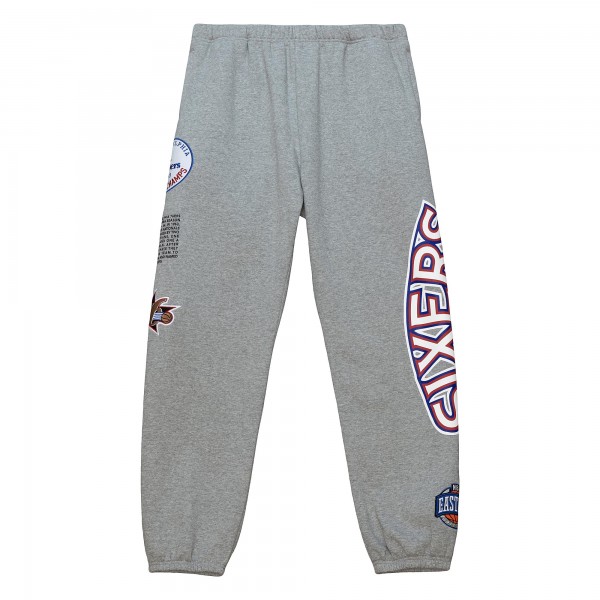 Спортивные штаны Philadelphia 76ers Mitchell & Ness Team Origins Fleece - Heather Gray