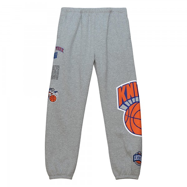 Спортивные штаны New York Knicks Mitchell & Ness Team Origins Fleece - Heather Gray