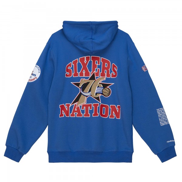 Толстовка Philadelphia 76ers Mitchell & Ness Team Origins Fleece - Royal