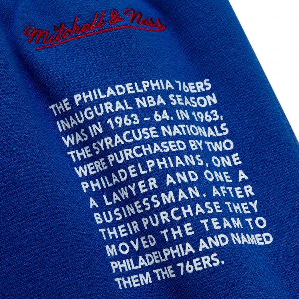 Шорты Philadelphia 76ers Mitchell & Ness Team Origins Fleece - Royal