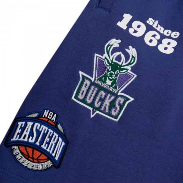 Шорты Milwaukee Bucks Mitchell & Ness Team Origins Fleece - Purple