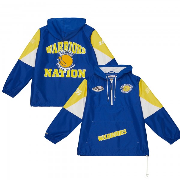 Куртка на короткой молнии Golden State Warriors Mitchell & Ness Team Origins - Royal