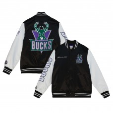 Куртка на кнопках Milwaukee Bucks Mitchell & Ness Team Origins Satin Varsity - Black