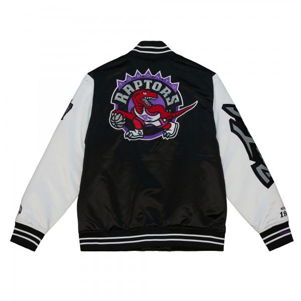 Куртка на кнопках Toronto Raptors Mitchell & Ness Team Origins Satin Varsity - Black