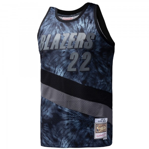 Игровая форма  Clyde Drexler Portland Trail Blazers Mitchell & Ness Hardwood Classics 1991/92 Tie-Dye Swingman - Black