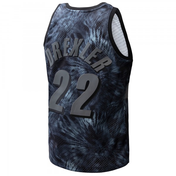 Игровая форма  Clyde Drexler Portland Trail Blazers Mitchell & Ness Hardwood Classics 1991/92 Tie-Dye Swingman - Black