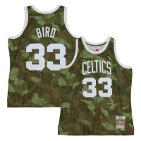 Игровая форма  Larry Bird Boston Celtics Mitchell & Ness Hardwood Classics 1985-86 Ghost Green Swingman - Camo