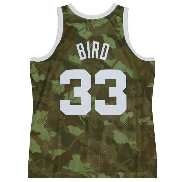 Игровая форма  Larry Bird Boston Celtics Mitchell & Ness Hardwood Classics 1985-86 Ghost Green Swingman - Camo
