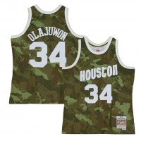 Игровая форма  Hakeem Olajuwon Houston Rockets Mitchell & Ness Hardwood Classics 1993-94 Ghost Green Swingman - Camo