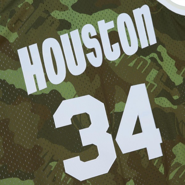 Игровая форма  Hakeem Olajuwon Houston Rockets Mitchell & Ness Hardwood Classics 1993-94 Ghost Green Swingman - Camo