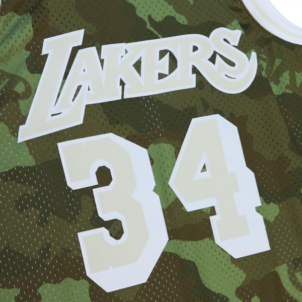 Игровая форма  Shaquille ONeal Los Angeles Lakers Mitchell & Ness Hardwood Classics 1996-97 Ghost Green Swingman - Camo