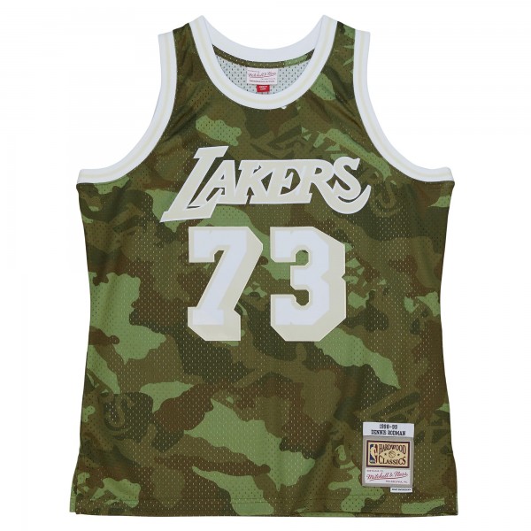 Игровая форма  Dennis Rodman Los Angeles Lakers Mitchell & Ness Hardwood Classics 1998-99 Ghost Green Swingman - Camo