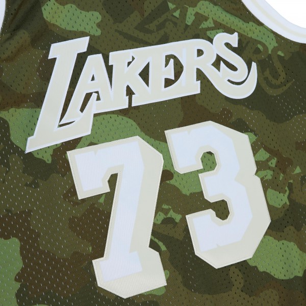 Игровая форма  Dennis Rodman Los Angeles Lakers Mitchell & Ness Hardwood Classics 1998-99 Ghost Green Swingman - Camo