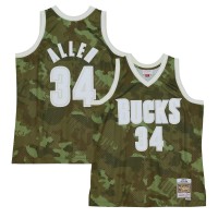 Игровая форма  Ray Allen Milwaukee Bucks Mitchell & Ness Hardwood Classics 2000-01 Ghost Green Swingman - Camo